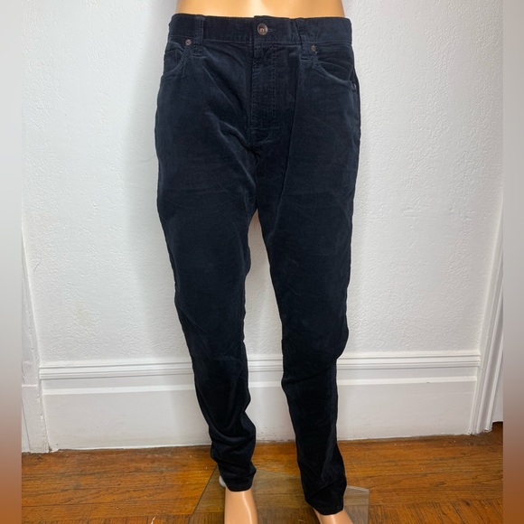 Todd Snyder Slim Fit Washed 5 Pocket Corduroy Pants Navy Blue Men’s Size 32X34